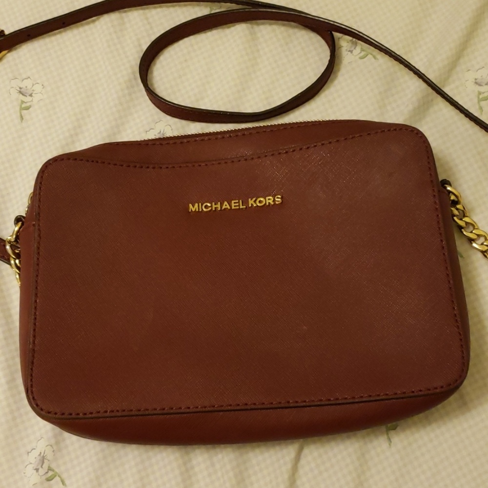 Michael Kors burgundy crossbody